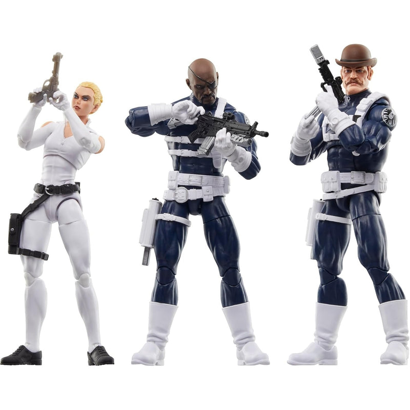 Marvel Legends Series: Captain America S.H.I.E.L.D Collection - Dum Dum Dugan , Nick Fury Jr., Sharon Carter Toys & Games Hasbro