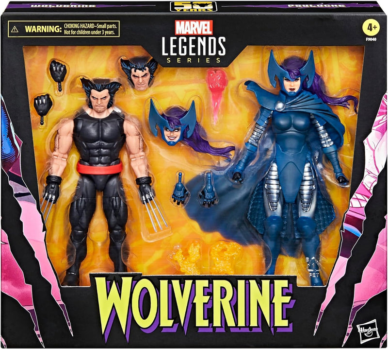 Marvel Legends Series: Wolverine and Psylocke - 2-Pack Toys & Games Hasbro