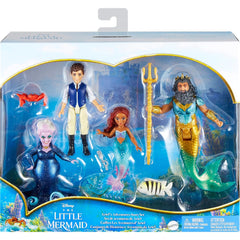Mattel Disney the Little Mermaid Ariel's Adventures Story Set with 4 Small Dolls Toys & Games Mattel