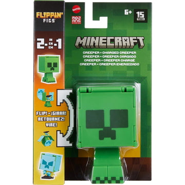 Minecraft: Flippin Figs Creeper with 2-in-1 Fidget Play - 3.75" Toys & Games Mattel
