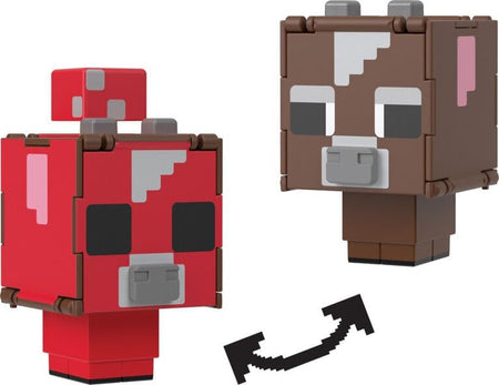 Minecraft: Flippin Figs Mooshroom Cow with 2-in-1 Fidget Play - 3.75" Toys & Games Mattel