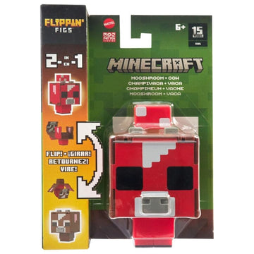 Minecraft: Flippin Figs Mooshroom Cow with 2-in-1 Fidget Play - 3.75" Toys & Games Mattel