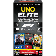 UNO Elite: Formula 1 2025 Core Edition Starter Pack Board Game Mattel