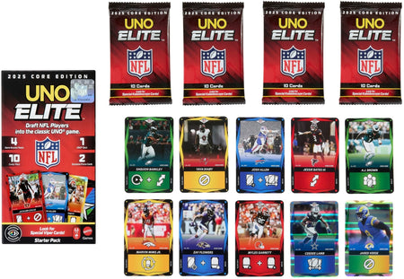 UNO Elite: NFL 2025 Core Edition Starter Pack Board Game Mattel