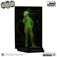 McFarlane Movie Maniacs: Beetlejuice Beetlejuice - Beetlejuice Figure Glow in the Dark Platinum Edition Toys & Games McFarlane Toys