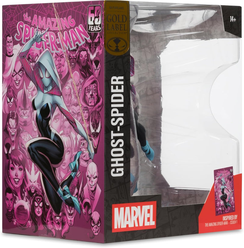 McFarlane Toys: Marvel Collection - Ghost-Spider - The Amazing Spider-Man #1 - 1:10th Scale Figure Gold Label Collection Toys & Games McFarlane Toys