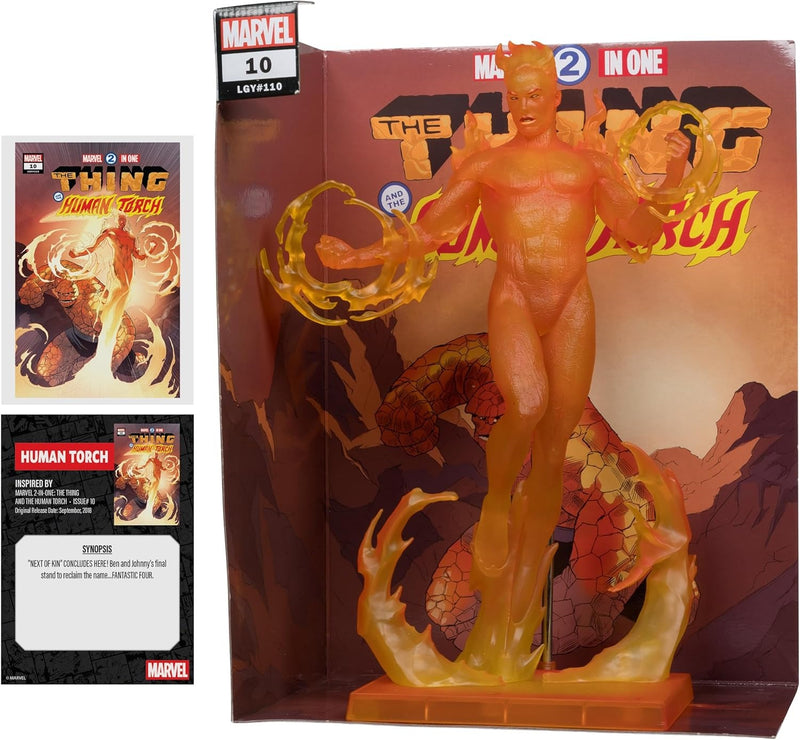 McFarlane Toys: Human Torch 1:6th Scale Collectible with Scene (Marvel 2-in-One #10) Toys & Games McFarlane Toys