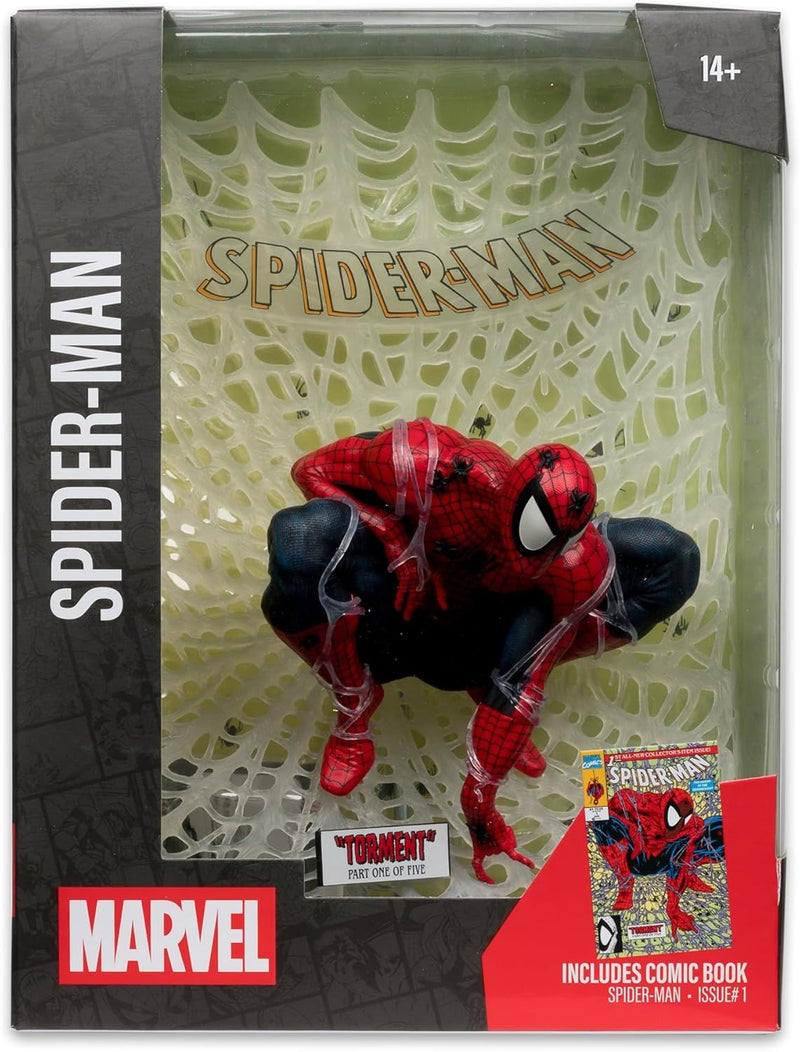 Marvel Spider-Man: 1:6th Scale Collectible - w/ Comic Book Spider-Man #1 Toys & Games McFarlane Toys