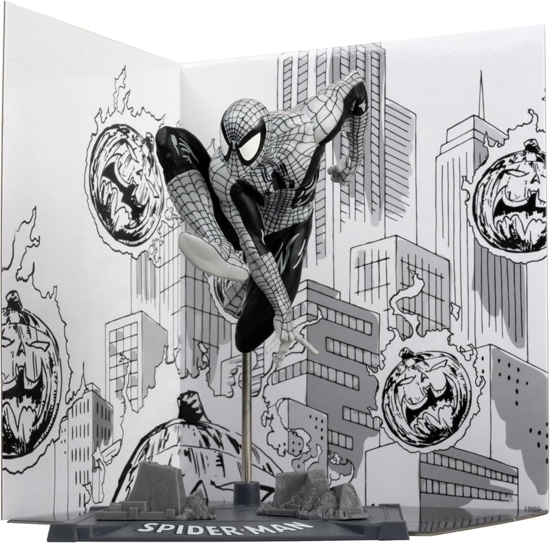 Marvel Spider-Man: Black and White Spider-Man Issue #6 Figure Gold Label Collection Toys & Games McFarlane Toys