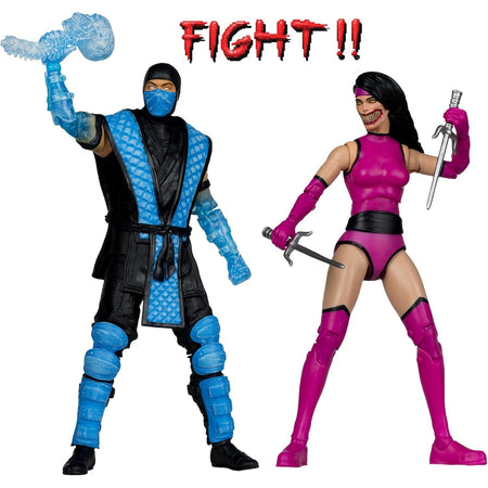 McFarlane Toys: Mortal Kombat Klassic: Sub-Zero vs Mileena - Deluxe 2 Pack Toys & Games McFarlane Toys