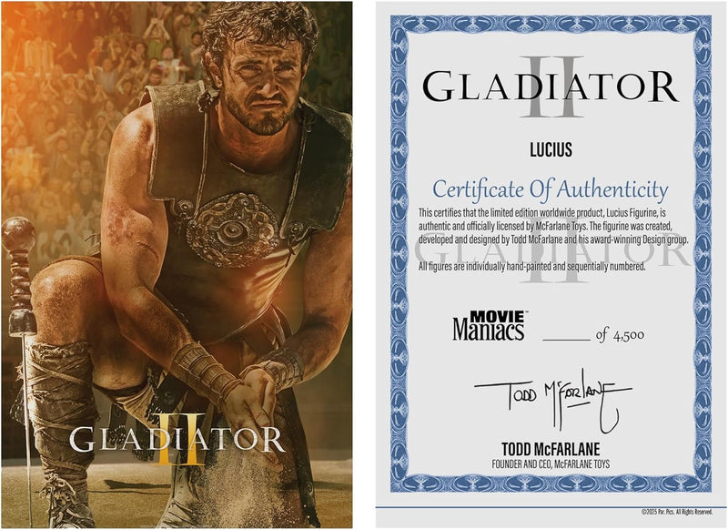 McFarlane Toys: Movie Maniacs - Lucius Gladiator 2 Toys & Games McFarlane Toys