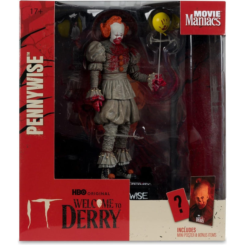 McFarlane Toys: Movie Maniacs Welcome to Derry IT - Pennywise Figure - Bloody Toys & Games McFarlane Toys