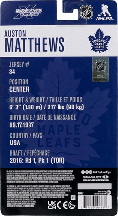McFarlane Toys: NHL Players - Auston Matthews - Toronto Maple Leafs 6" Figure Toys & Games McFarlane Toys