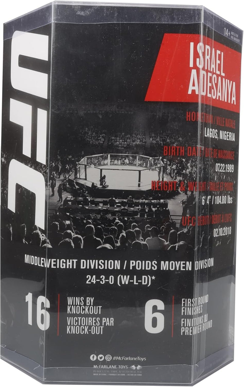 McFarlane's UFC Figures: Israel Adesanya Posed Figure - 7" Figure Toys & Games McFarlane Toys