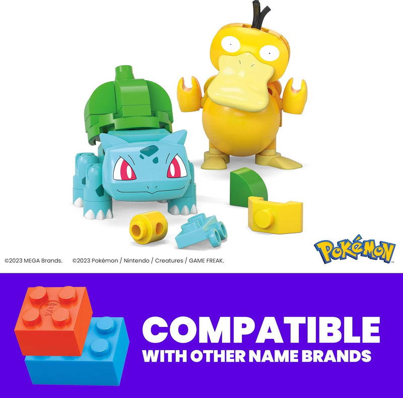 MEGA Pokemon: Bulbasaur & Psyduck - 63 Piece Building Set Toys & Games Mattel