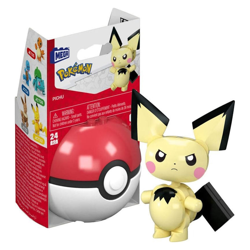 MEGA Pokemon: Pichu Pokeball - 24 Piece Building Set Toys & Games Mega Construx
