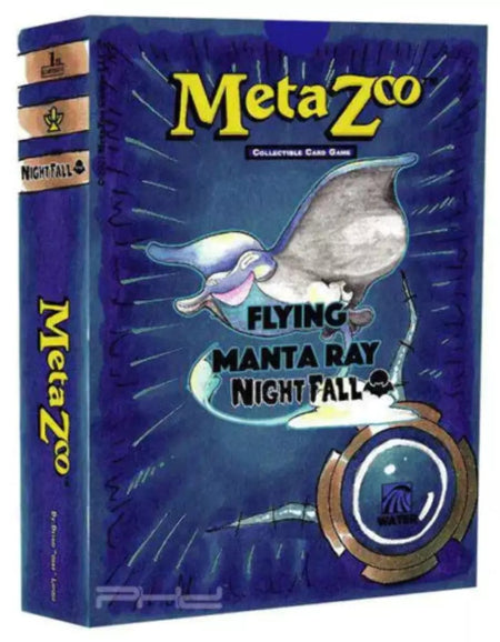 MetaZoo: Nightfall Flying Manta Ray (Water) Theme Deck - 1st Edition Card Game Cryptid Nation