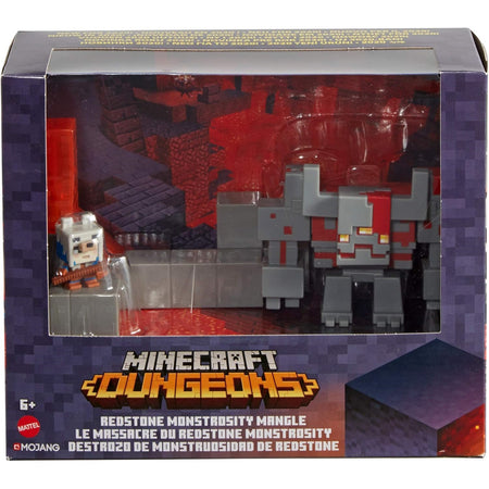 Minecraft Dungeons: Redstone Monstrosity Mangle Mini Battle Box Toys & Games Mattel