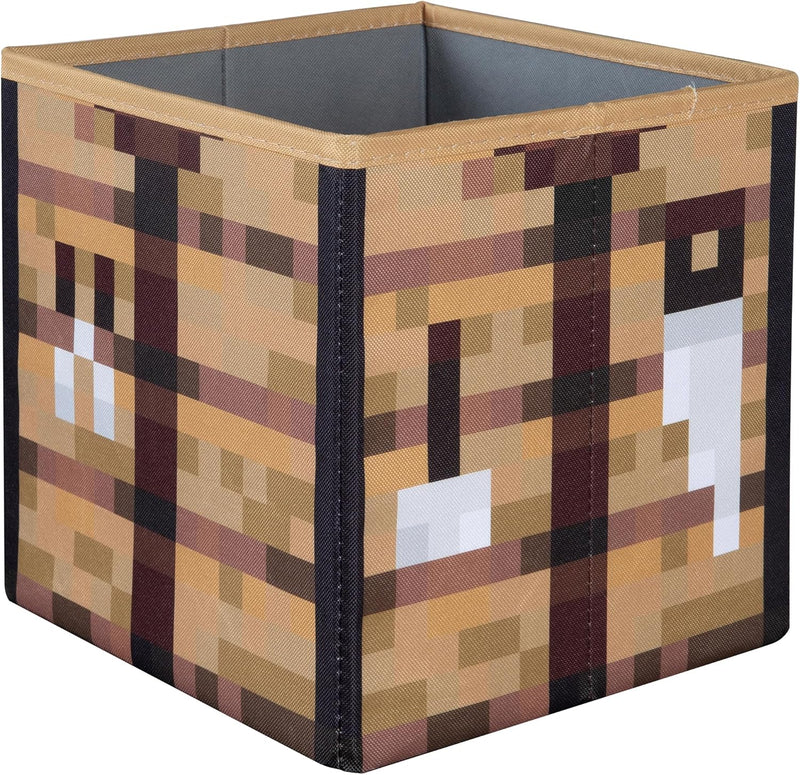 Minecraft Fabric Storage Boxes: Creeper & Crafting Table - 2 Piece 10” Collapsible Home and Hardware Phoenixx