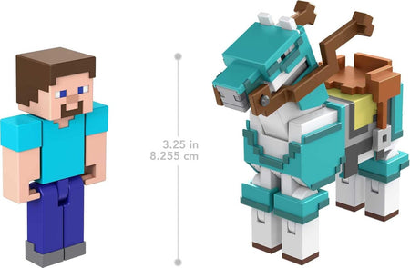 Minecraft: Steve and Armored Horse - 3.25" Core Figure Toys & Games Mattel