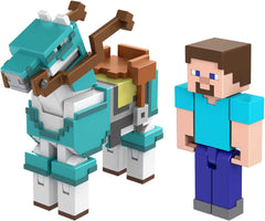 Minecraft: Steve and Armored Horse - 3.25" Core Figure Toys & Games Mattel