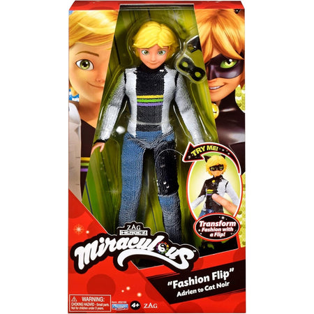 Miraculous: Fashion Flip Adrien to Cat Noir Toys & Games Playmates