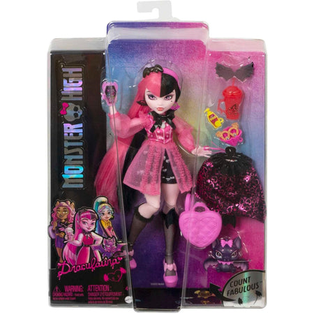 Monster High: Draculaura - Signature Look with Fashion Accessories Pet Bat Count Fabulous Toys & Games Mattel