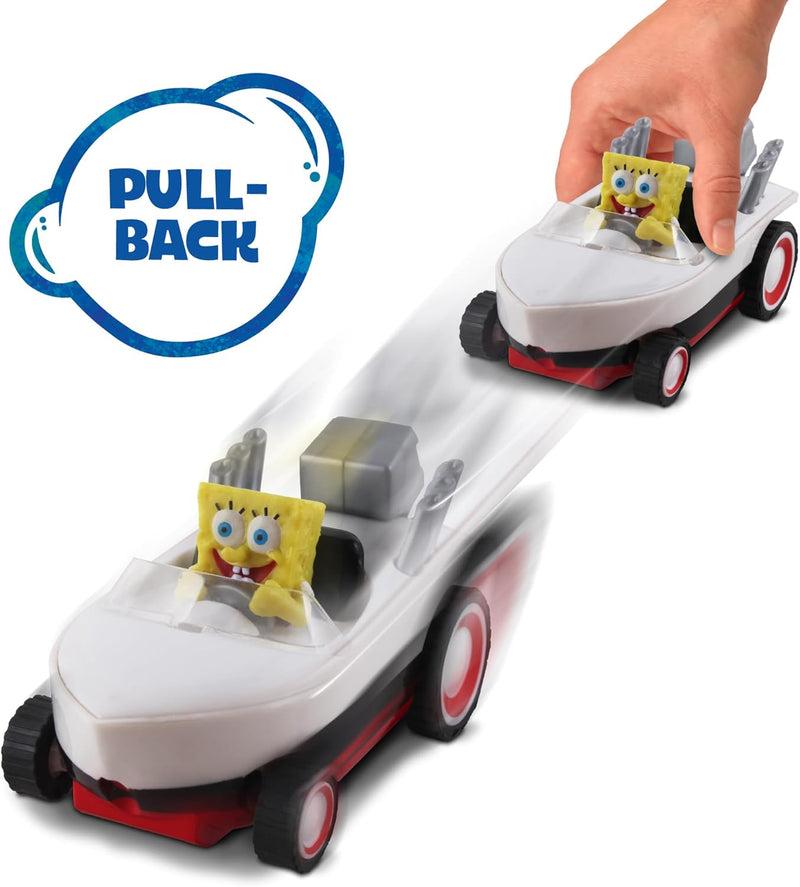 SpongeBob SquarePants: SpongeBob Pull Back Hot Rod Boat Toys & Games NKOK