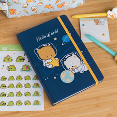 Milk Mocha Bear: Hello World Dot Grid Notebook Notebooks & Notepads Milk Mocha Bear