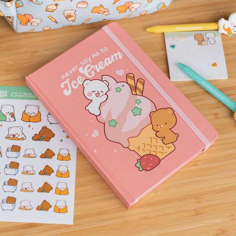 Milk Mocha Bear: Ice Cream Dot Grid Notebook Notebooks & Notepads Milk Mocha Bear