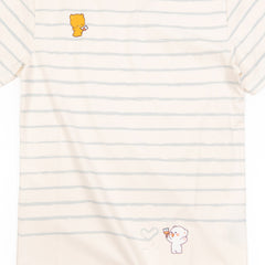 Milk Mocha Bear: Giordano x Milk Mocha Bear: Painting Stripes T-Shirts Milk Mocha Bear
