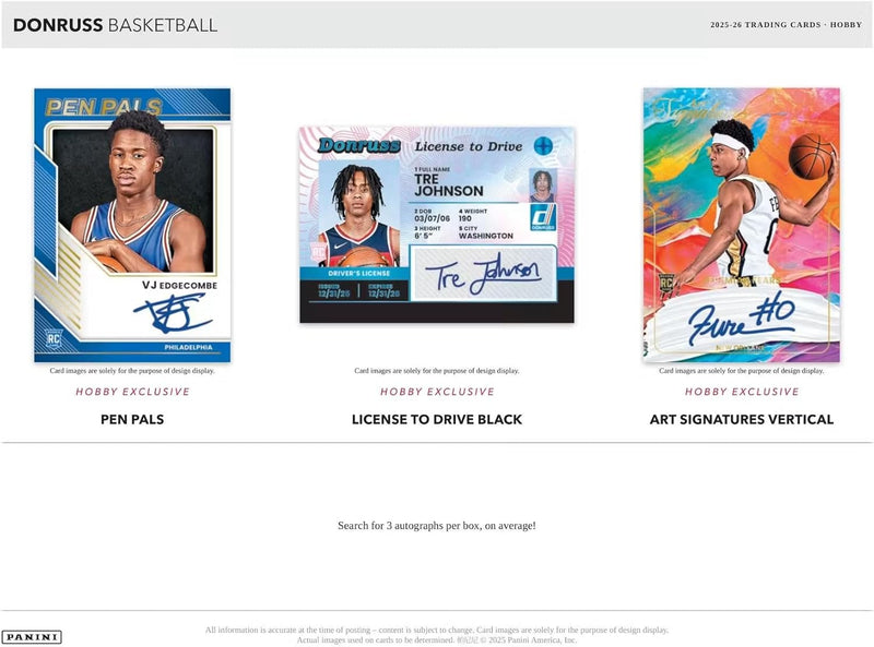 Panini 2025-26 Donruss: Basketball Hobby Box (12 Packs)