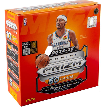 Panini 2024-25 NBA Prizm Basketball Trading Card Mega Box (5 packs)