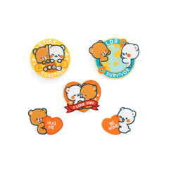 Milk Mocha Bear: I Love You Patches (Set of 5) Accessories Milk Mocha Bear