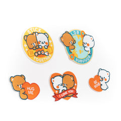 Milk Mocha Bear: I Love You Patches (Set of 5) Accessories Milk Mocha Bear
