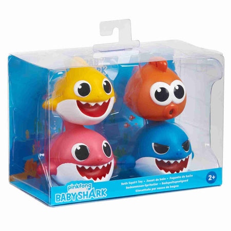 Pinkfong: Baby Shark Bath Squirt Toy 4-Pack Toys & Games WowWee