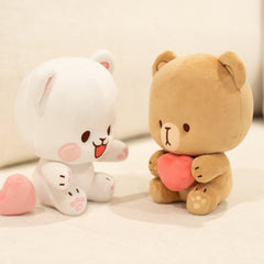 Mocha Heart Plush Plushies Milk Mocha Bear