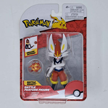 Pokemon: Battle Feature Figure - Cinderace Toys & Games Jazwares