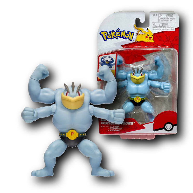 Pokemon: Battle Feature Figure - Machamp Toys & Games Jazwares