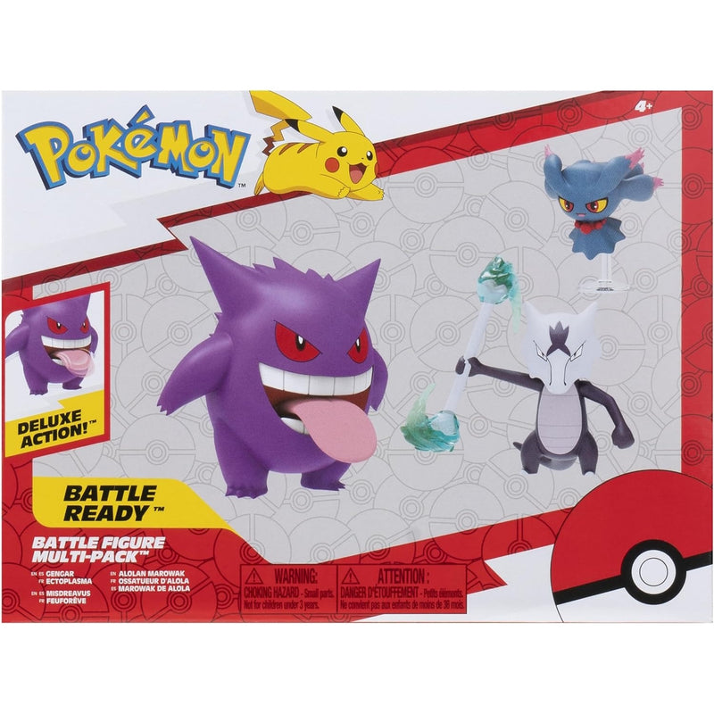 Pokemon Battle Figure 3 Pack: Misdreavus, Alolan Marowak and Gengar Toys & Games Pokemon