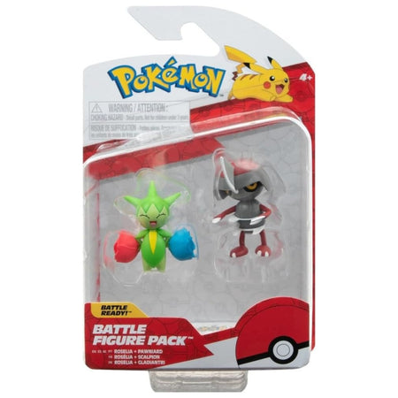 Pokemon: Battle Figure Pack - Roselia & Pawniard Toys & Games Jazwares