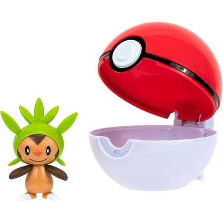 Pokemon: Clip 'N' Go - Chespin and Poke Ball Toys & Games Jazwares