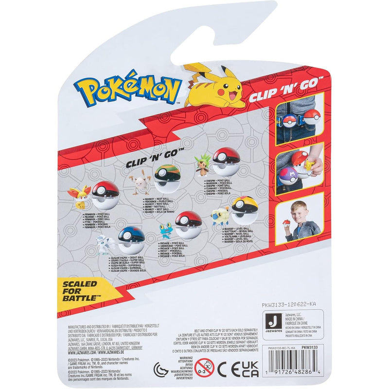 Pokemon: Clip 'N' Go - Froakie and Poke Ball Toys & Games Jazwares