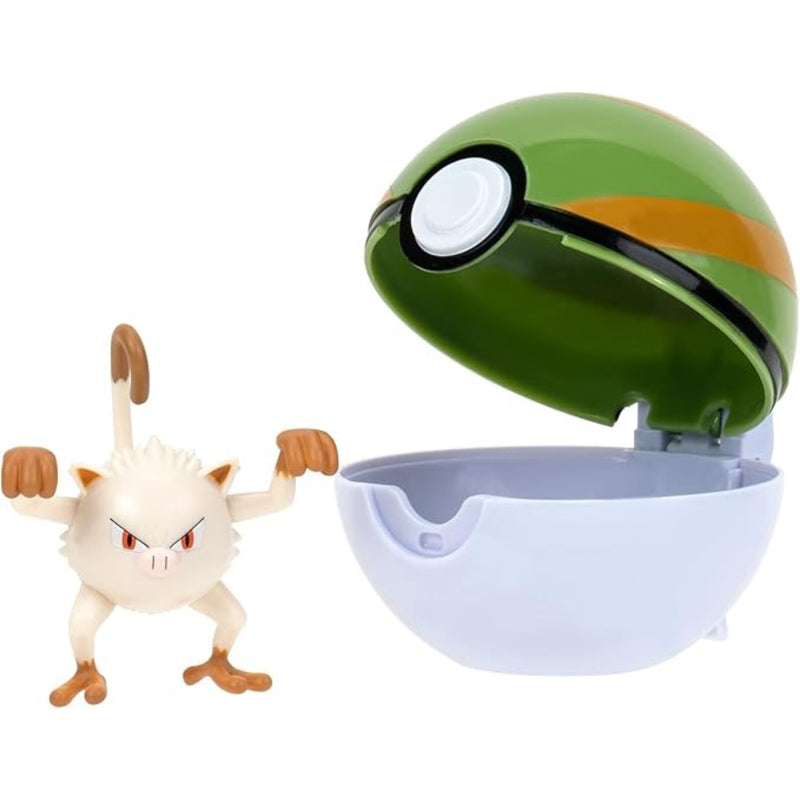 Pokemon: Clip 'N' Go - Mankey and Nest Ball Toys & Games Jazwares