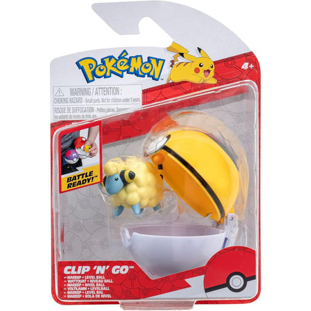 Pokemon: Clip 'N' Go - Mareep and Level Ball Toys & Games Jazwares
