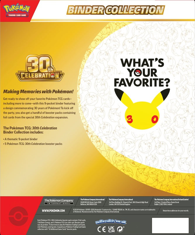 Pokemon TCG: 30th Celebration Binder Collection Box