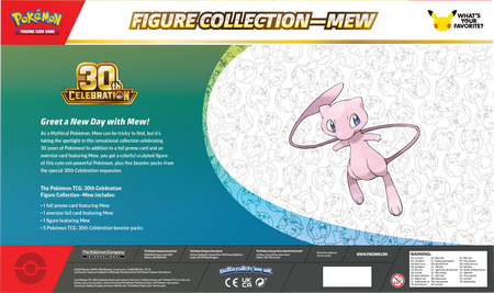 Pokemon TCG: 30th Celebration Mew Figure Collection Box Card Game Pokemon