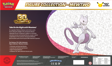 Pokemon TCG: 30th Celebration Mewtwo Figure Collection Box Card Game Pokemon