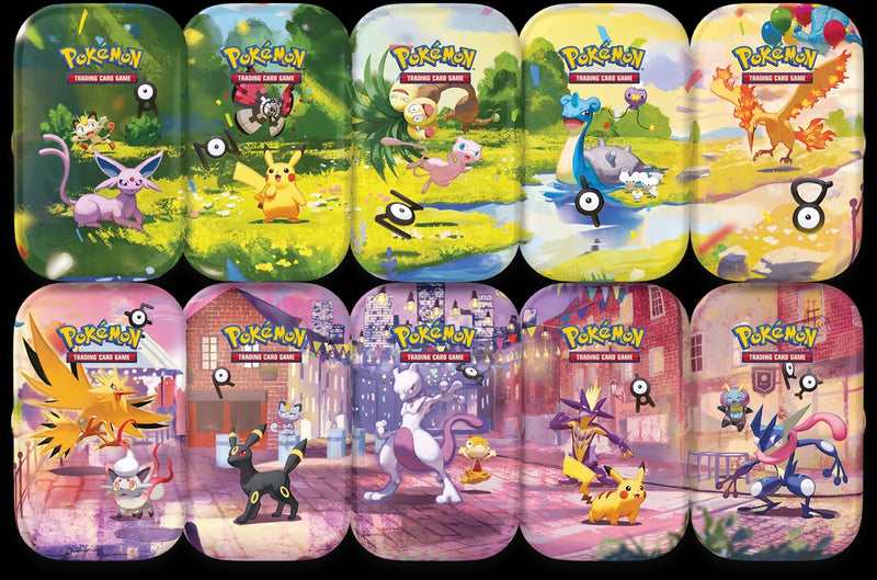 Pokemon TCG: 30th Celebration Mini Tin Display Box - 10 Tins