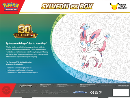 Pokemon TCG: 30th Celebration Sylveon ex Box Card Game Pokemon